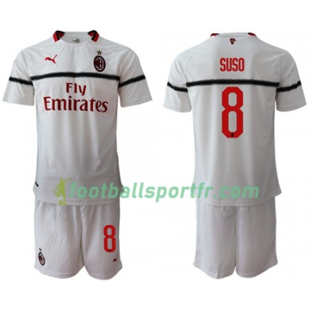 Tenue AC Milan Suso 8 Enfant Extérieur 2018-2019 Maillot de Foot